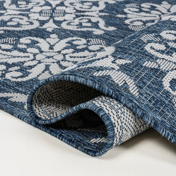 Amora Traditional Mediterranean Tile Design Indoor/Outdoor Area Rug